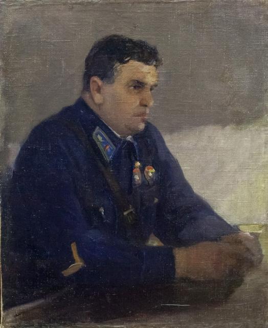 Казаков А.В. Портрет полярного летчика М.В. Водопьянова. 1940-е Казаков А.В. Портрет полярного летчика М.В. Водопьянова. 1940-е